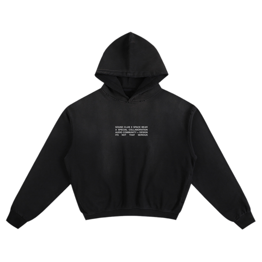 Space Bear x Sound Club Hoodie 02 | Boxy + Cropped Fit
