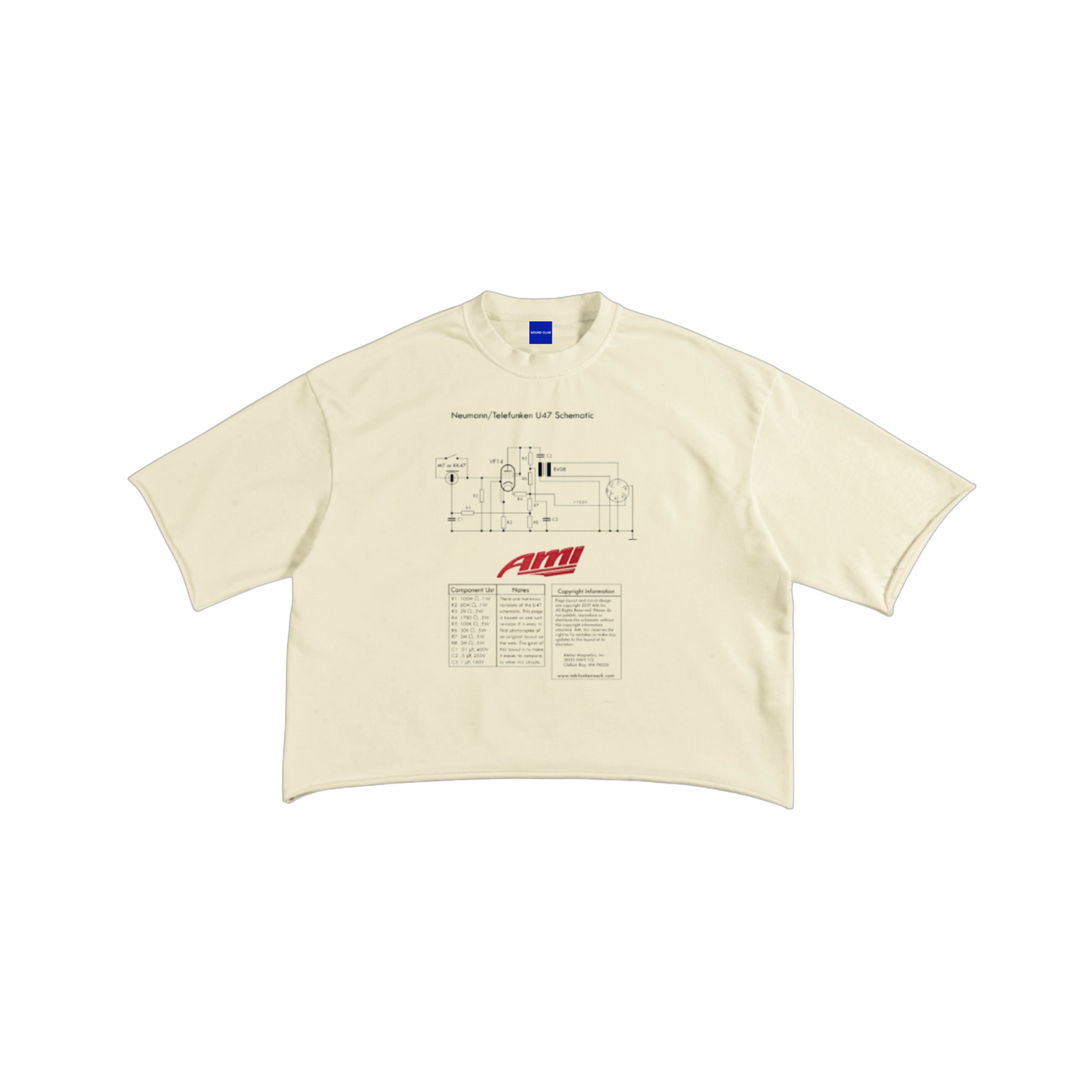 013 u47 schematic / cream + cropped (ss)