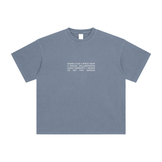 Space Bear x Sound Club Shirt 01| Washed Blue
