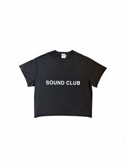Black "Festy" Tee (CROP!!!)